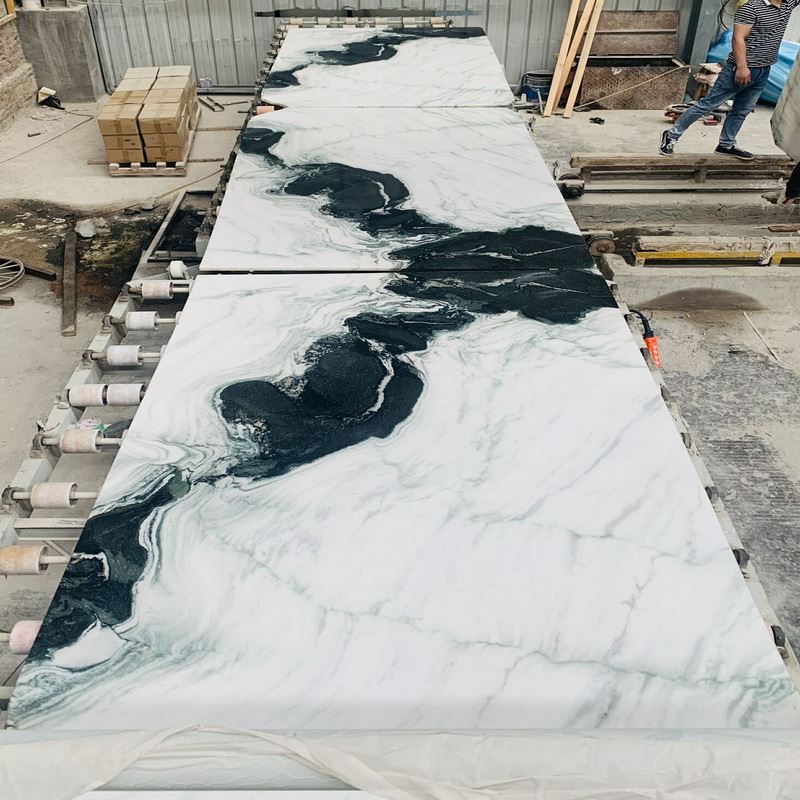 panda white marble bathroom