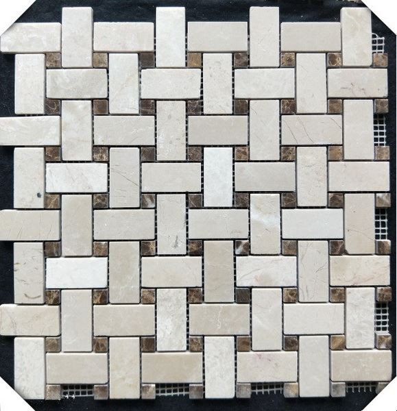 Basketweave Marble Mosaic Wall and floor tiles.jpg