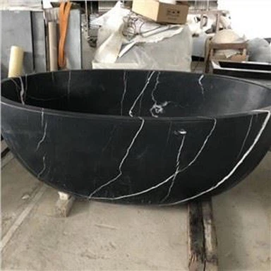 Black Marquina Marble Bathtub