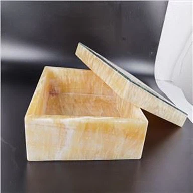 Caja de ónix amarillo
