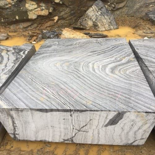Black Ancient Wood Grain Marble