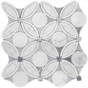 Azulejo de mosaico de mármol blanco para supermercado