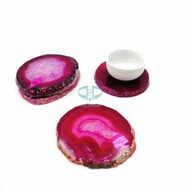 Posavasos de ágata rosa