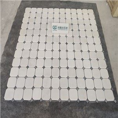 Azulejo de pared de mosaico de mármol blanco