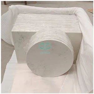 Mesa de centro de cuarzo blanco