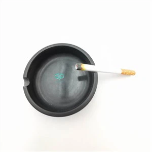 Cenicero de mármol negro para la decoración del hogar de la oficina