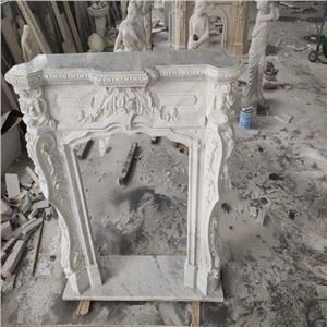 Chimenea de mármol blanco para decoración